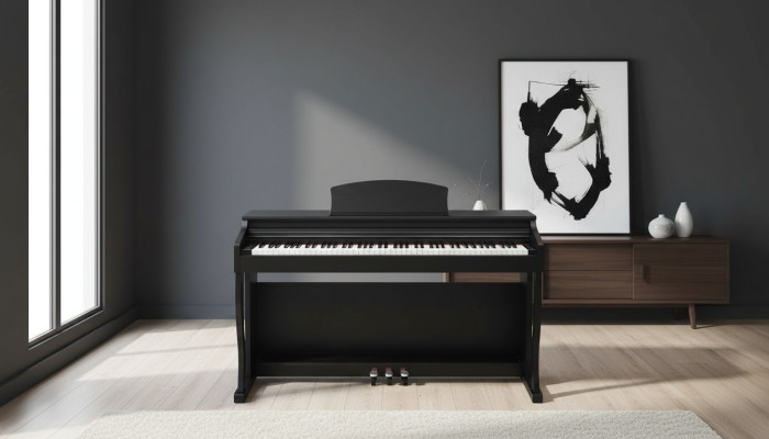 Schwarz Piano Digitalpiano Stage Klavier Hochglanz Heimklavier