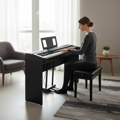 Piano Digitalpiano Stage  Klavier Schwarz Hochglanz Heimklavier