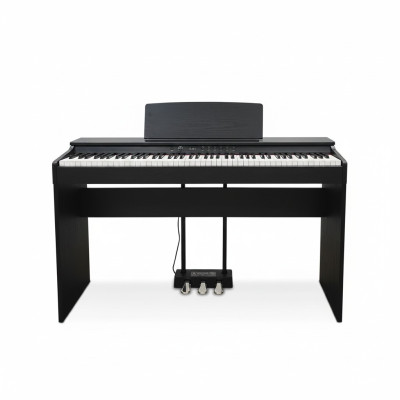 Digitales Klavier Piano Heimklavier Digital Keyboard 137cm Schwarz