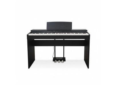 Digitales Klavier Piano Heimklavier Digital Keyboard 137cm Schwarz