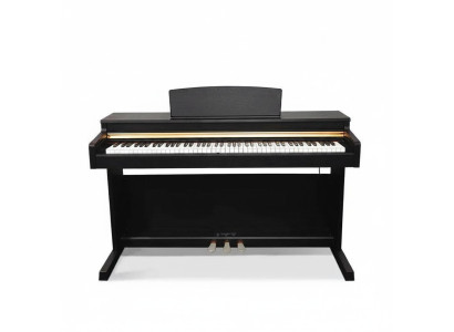 Digitales Klavier Piano Heimklavier Digital Keyboard 137cm Schwarz