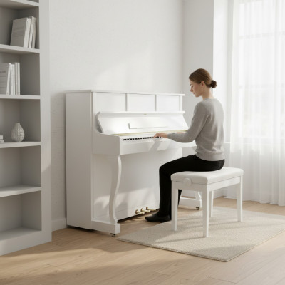 Dieses weiße Digitalpiano bietet grenzenlose Kreativität und Stil