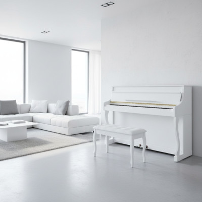 Massives Digitalpiano mit vollständig aufklappbarem Deckel, edler Verarbeitung