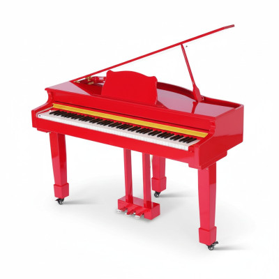 Rotes Klavier Flügel  Digitalpiano Flügelklavier Hochglanz Piano