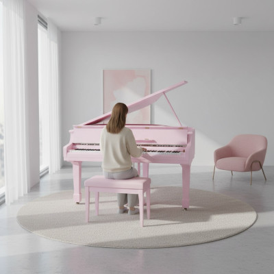 Rosa Flügel Klavier Digitalpiano Flügelklavier Hochglanz Piano
