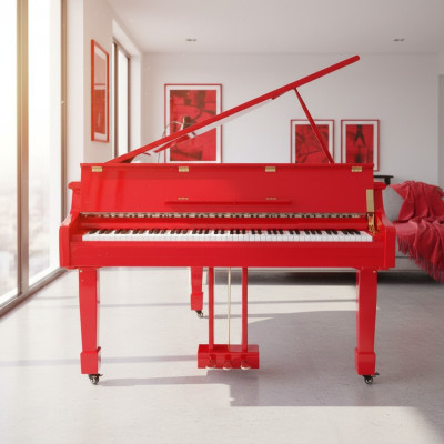 Roter Flügel Klavier Digitalpiano Flügelklavier Hochglanz Piano