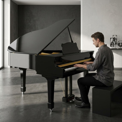 Schwarzes Klavier Digitalpiano Flügelklavier Hochglanz Piano Klaviere