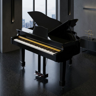 Schwarzes Klavier Digitalpiano Flügelklavier Hochglanz Piano Klaviere