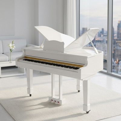 Weiß  Klavier Digitalpiano Flügelklavier Hochglanz Piano Klaviere