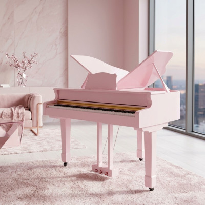 Pinkes Klavier Digitalpiano Flügelklavier Hochglanz Piano Klaviere