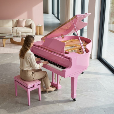 Klavier Digitalpiano Flügelklavier Hochglanz Pinkes Piano Klaviere