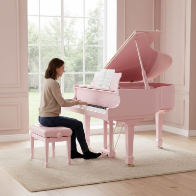 Digitalpiano Flügelklavier Klavier Hochglanz Rosa Piano Klaviere