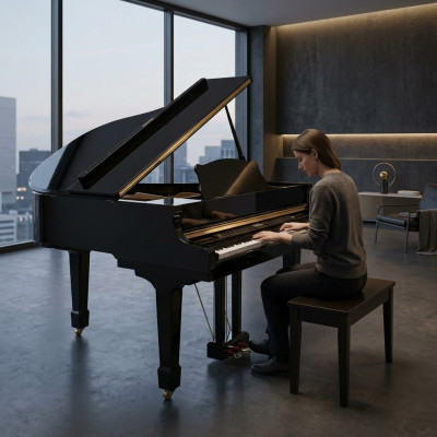 Digitalpiano Flügelklavier Klavier Hochglanz Schwarz Piano