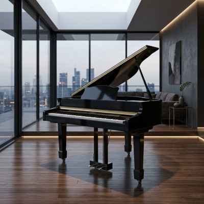 Digitalpiano Flügelklavier Klavier Hochglanz Schwarz Piano