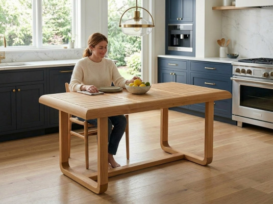 Eleganter Esstisch aus Holz in Braun für modernes und rustikales