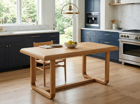 Eleganter Esstisch aus Holz in Braun für modernes und rustikales