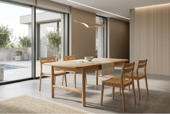 Moderner brauner Esstisch aus Holz für stilvolle Esszimmer