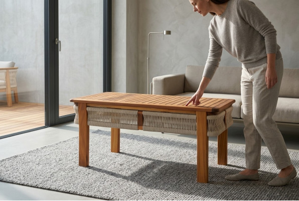 Eleganter Holztisch in Braun für modernes Esszimmer