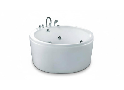 Rundwanne Designwanne Whirlpool Komfortwanne Massagewanne Bad 145x145 cm