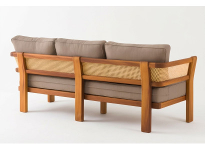 Elegantes Beiges Stoffsofa für Terrasse und Balkon