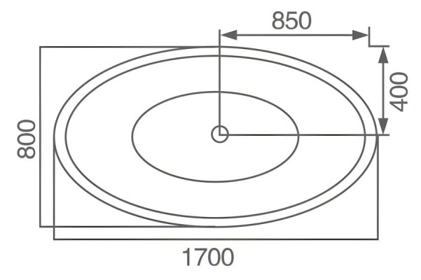 Design-Badewanne Luxuswanne Relaxwanne Badewanne Komfortwanne	170x80 cm