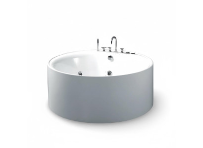 Massagebad Whirlpool Whirlwanne Hot Tub Blubberbad Hydromassagewanne 135x135 cm