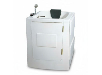 Sitzbadewanne Kompaktbadewanne Badewanne mit Tür Komfortbadewanne 95x85 cm