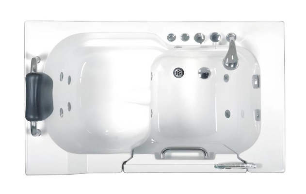 Sitzbadewanne Bad Massagewanne Badewanne mit Whirlpool-Funktion Wanne 130x80 cm