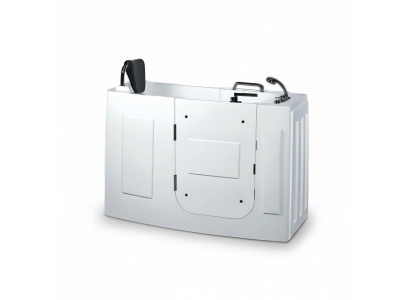 Sitzbadewanne Badewanne mit Whirlpool-Funktion mit Tür Bad 140x76 cm