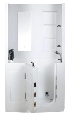 Dusch-Badekombination Duschbadewanne Multifunktionswanne Kombiwanne 110x68 cm