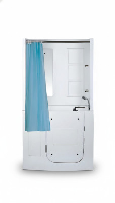Dusch-Badekombination Duschbadewanne Multifunktionswanne Kombiwanne 110x68 cm