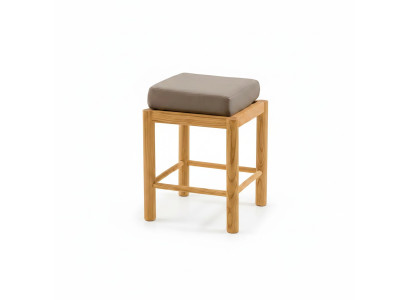 Eleganter brauner Holz Hocker modern vielseitig als Sitz- oder