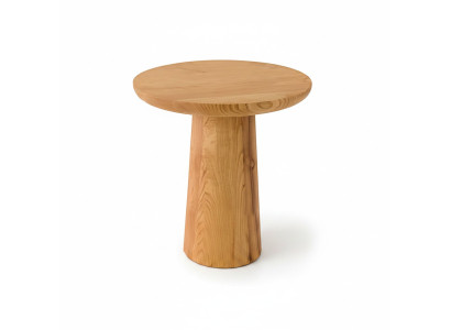 Brauner Holz Hocker im eleganten Design