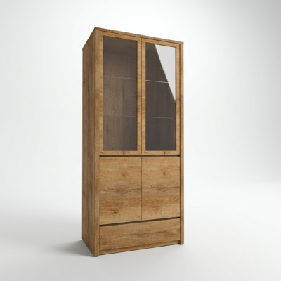 Buffet Vitrinenschrank Vitrine Küchenanrichte Schrank Glasfront Schublade