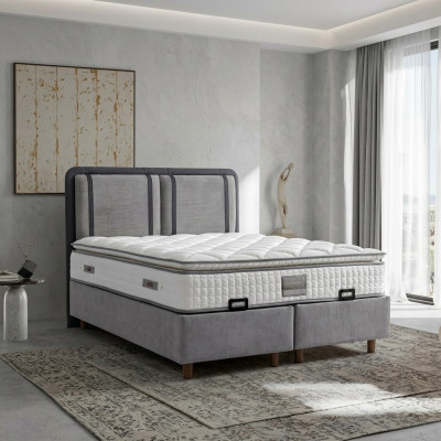 Das elegante und stabile Bett mit Matratze bringt Charme in die Einrichtung.