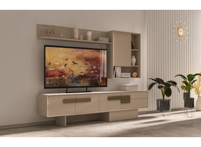 Moderne TV-Unit mit Regalen und Stauraum für eine stilvolle Einrichtung
