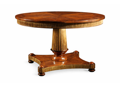 Runder Tisch Neoklassischer Stil Braune Farbe Esstisch  Holztisch