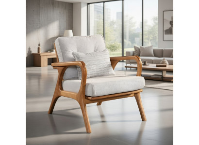Stilvoller Sessel aus Holz für Entspannungsmomente