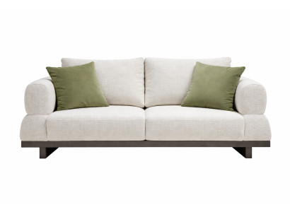 Bequemes 3-Sitzer-Sofa Farbe: Weiß Modernes Design Einfarbiges Muster
