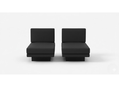 Moderner Sessel Minimalistischer Stil Schwarze Farbe Wasserdicht