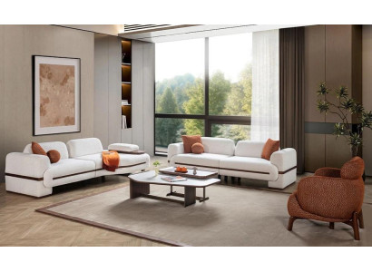 Luxuriöses modernes Wohnzimmer-Set 4+3+1-Sitzer Weiches Sofa Sessel