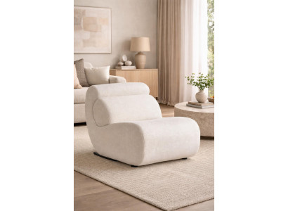 Weißer Designer Sessel Wohnzimmer Relaxmöbel Weiche Polsterung