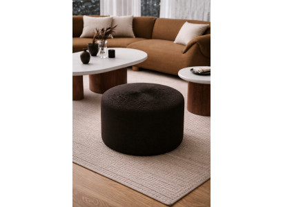 Schwarzer Pouf für modernes Wohnzimmer mit weichem Bezug Codefehler
