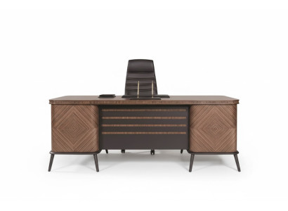 Moderner Schreibtisch Minimalistischer Stil Braune Farbe Holzrahmen