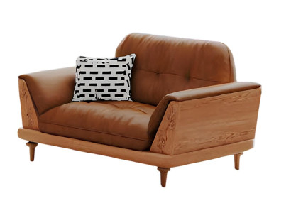 Designer Braun Sessel modern Stilvolle Textil Sitzmöbel Wohnzimmer