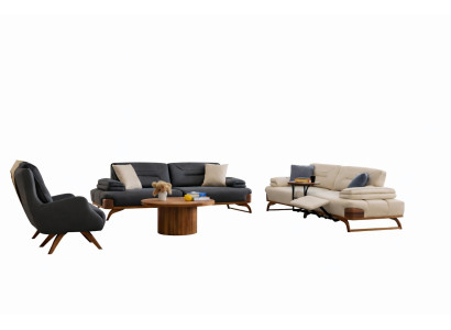 Wohnzimmer Set Modern Mehrfarbig Designer-Couch Komfortabel Stoff