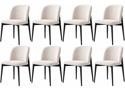 8x Stuhl Stil modern Farbe weiß schwarz Wohnzimmer neu Holz weich
