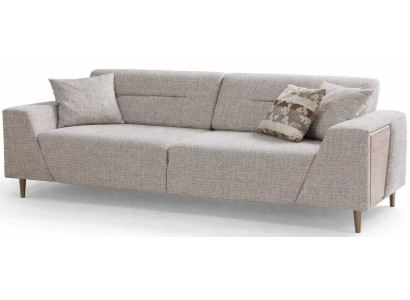 3 Sitzer Sofa Stil modern Farbe weiß weich bequem neu Wohnzimmer Stoff