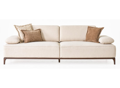 3-Sitzer Sofa Weiß Modern Designer-Sofa Komfortabel Stoff Gemütlich