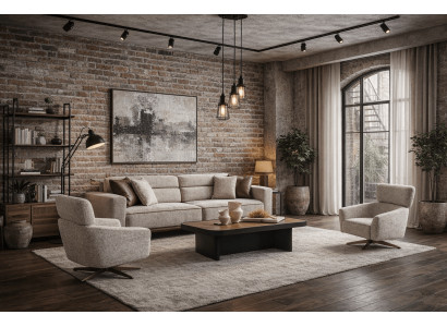 Wohnzimmer-Set 3+1+1 im modernen Stil mit elegantem Design